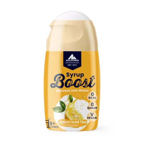 MULTIPOWER Multipower Syrup Boost Lemon Iced Tea 65ml - Softdrinks - Deutschland - Süß - Fruchtig - Vegan - Vegetarisch - Erfrischung. Getränkekonzentrat zur – Produktbild 1 von 1