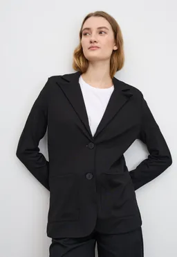LAURIE LAURIE Damen vegan Britt Blazer 68cm - Schwarz – Produktbild 1 von 1
