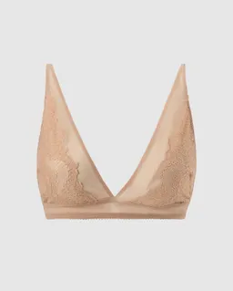 Understatement Understatement Damen vegan Bralette Plunge Spitze Warm Beige – Produktbild 1 von 1