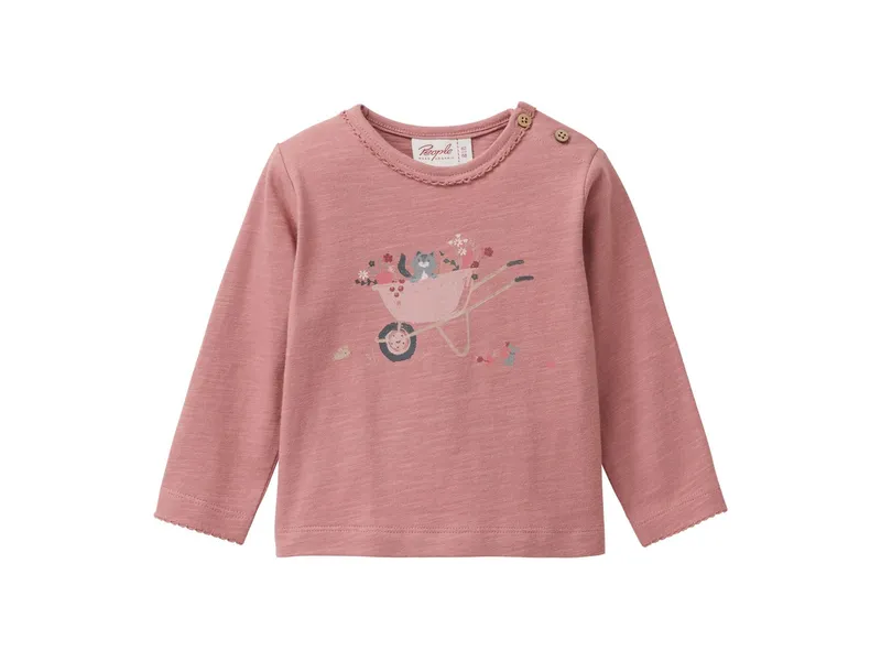 People Wear Organic People Wear Organic Langarm-Shirt altrosa 74/80, Rosa, – Produktbild 1 von 1