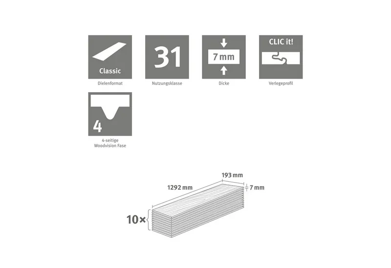 Egger Egger Laminat NatureSense* EL2099 Inuvik Eiche, (7mm, 2,494qm), Praktisch & Pflegeleicht, Braun, – Produktbild 1 von 5