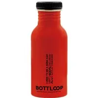 BOTTLOOP Trinkflasche mit einfacher Kappe inkl. 1-farbigem Druck, 0,6 l – Produktbild 1 von 1