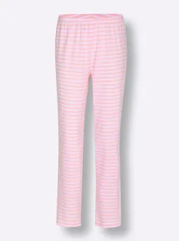 wäschepur Schlafanzug-Hose rosé-weiß-geringelt – Produktbild 1 von 1