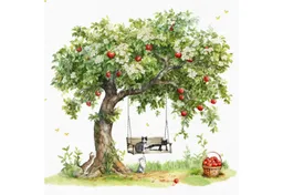 ti-flair Papierserviette, Servietten Papier 33x33cm 3-lag Apfelbaum & Katzen Landhausstil 20 Stk – Produktbild 1 von 1