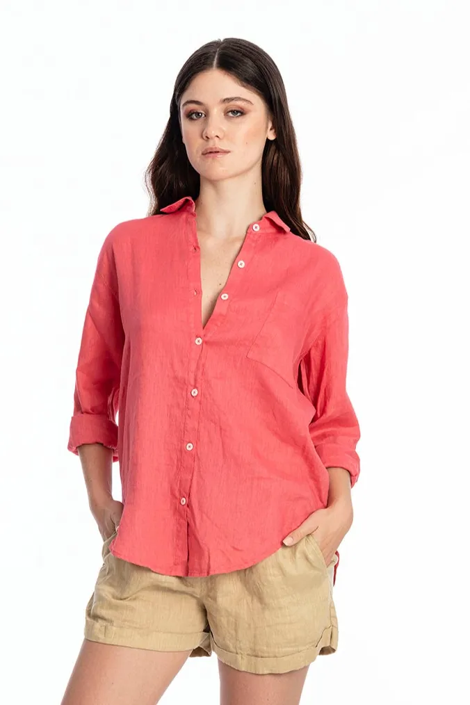 RAVENS VIEW IBIZA RAVENS VIEW IBIZA Damen vegan Shirt Flamingo Rosa, Dunkelpink, – Produktbild 2 von 2