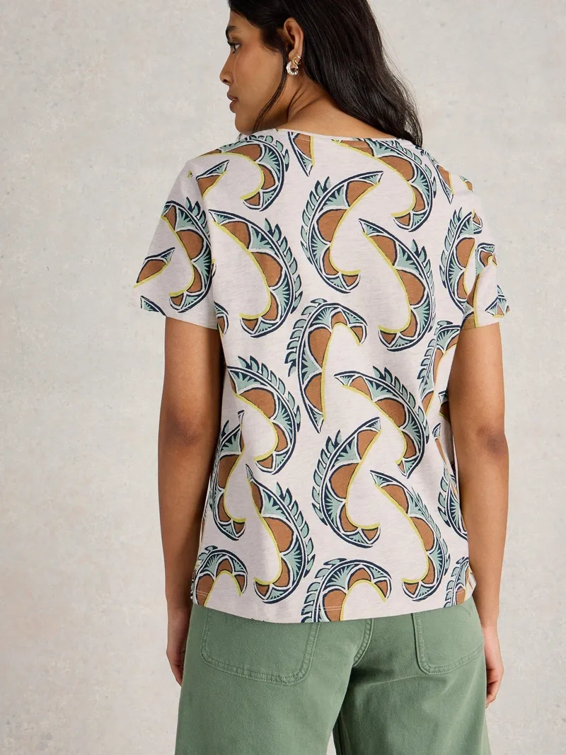 White Stuff T-Shirt Abbie - 42, Natur print, – Produktbild 4 von 4