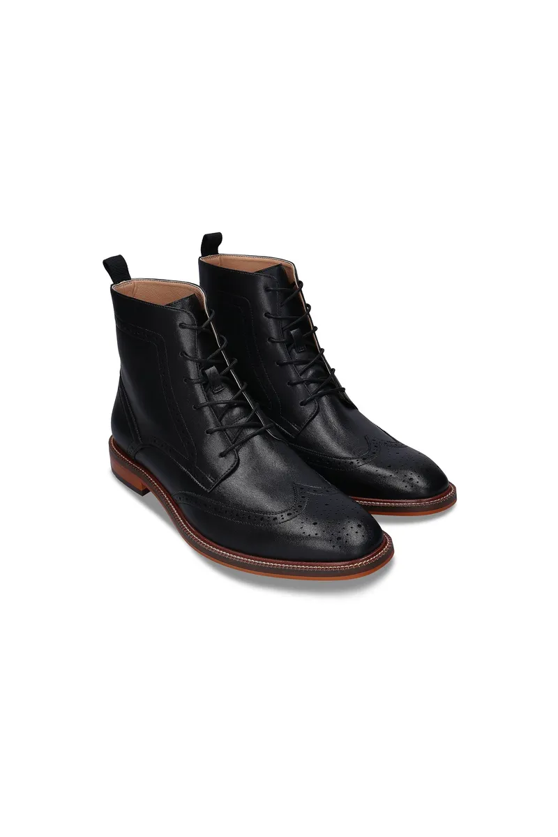 NAE NAE Herren vegan Schnürstiefel Chase Black, Schwarz, – Produktbild 1 von 2