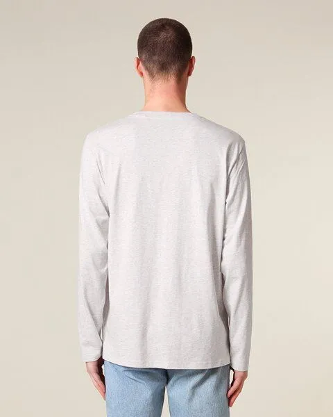 YTWOO YTWOO 3er Pack Unisex Basic Langarmshirts aus Bio-Baumwolle | Longsleeve | verschiedene Farbkombi | Mehrfachpack, Cremeweiß meliert, – Produktbild 4 von 4