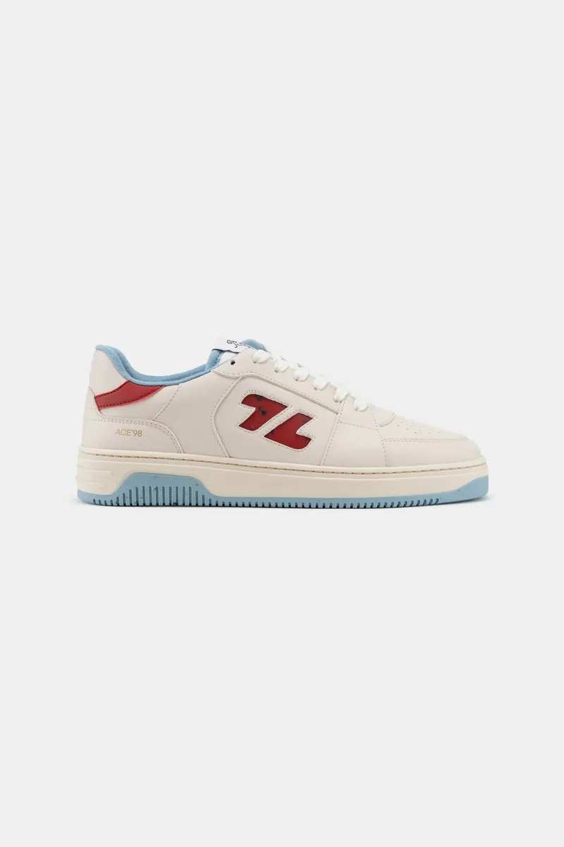 Zèta Zèta Herren vegan Sneaker Ace 98 Hellblau/ Rot, Blau, – Produktbild 1 von 2