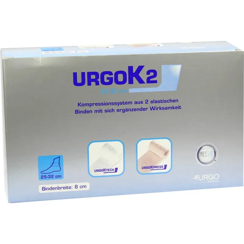 Urgo URGOK2 Kompr.Syst.8cm Knöchelumf.25-32cm 1 St Binden – Produktbild 1 von 1