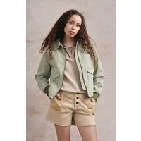 KOMODO KOMODO Damen vegan Bomberjacke Vivi Stripe Grün, Hellgrün, – Produktbild 2 von 2
