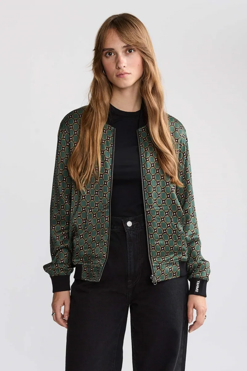 Yahmo Yahmo Damen vegan Jacke Bomber Reversible Ruth Emerald/Schwarz, Grün, – Produktbild 2 von 2