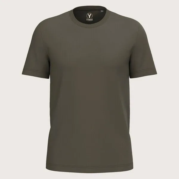 YTWOO YTWOO Regular Herren T-Shirt Light, Dark khaki, – Produktbild 1 von 2