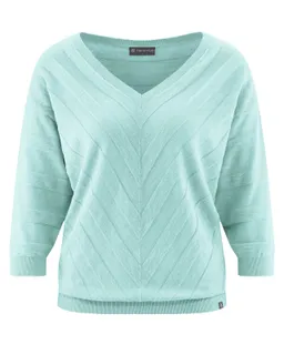 HempAge Hempage Damen vegan Strickpullover In Seegrün – Produktbild 1 von 1