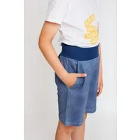 Babbily Babbily Bequeme Shorts aus Bio Waffelstrick-Jersey mit breitem Komfortbund, Blau, – Produktbild 1 von 1