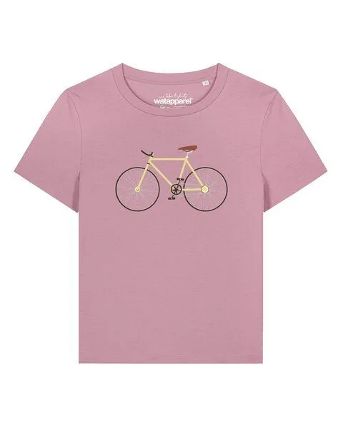 watapparel watapparel T-Shirt Frauen Yellow Bike, Yellow, – Produktbild 1 von 2