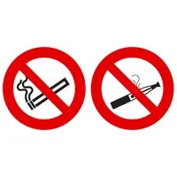 Exacompta Exacompta Hinweisschild "Rauchen und E-Zigarette verboten" 700µ, PP, 30 x 15 cm – Produktbild 1 von 1