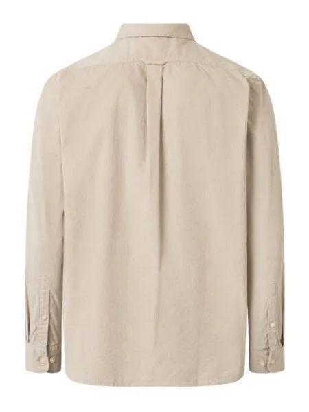 KnowledgeCotton Apparel KnowledgeCotton Apparel Cordhemd - Regular fit corduroy shirt - aus Bio-Baumwolle, Beige (kight feather gray), – Produktbild 3 von 4