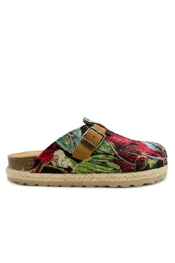 thies thies Damen vegan Clogs Rec Jungle Multi Grün/Rot/Blau – Produktbild 1 von 1