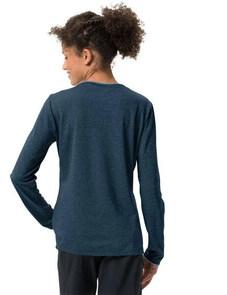 Vaude VAUDE Damen-Langarmshirt 'Essential' mit Rundhalsausschnitt, dark sea uni, Gr. 42 – Produktbild 8 von 8