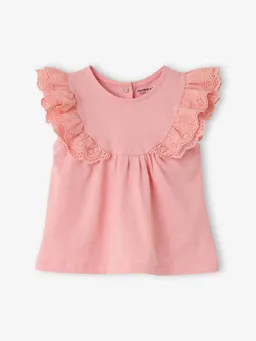 Vertbaudet Baby T-Shirt mit Spitzen-Ärmeln – Produktbild 1 von 1