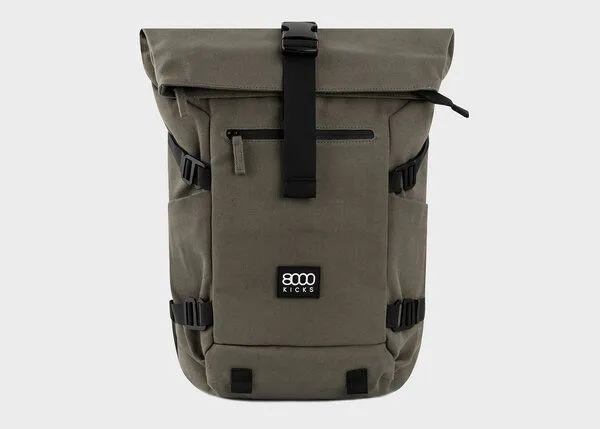 8000Kicks 8000Kicks Nomaden-Rucksack in Dunkelgrün, Ganz in Schwarz, Schwarz und Beige & Grün, Dunkelgrün, – Produktbild 1 von 4