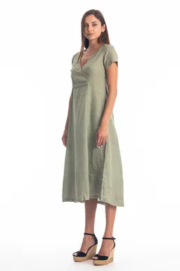 RAVENS VIEW IBIZA RAVENS VIEW IBIZA Damen vegan Kleid Bellagio Khaki – Produktbild 1 von 1