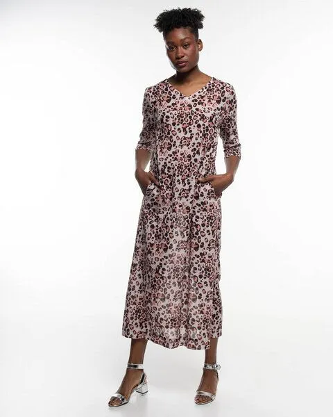 Alma & Lovis Alma & Lovis Langes Print-Tunikakleid aus Bio-Baumwoll-Batist | Batist Gep Maxikleid, Rose quarz (rose-rosa), – Produktbild 2 von 4