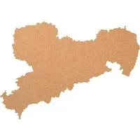 Kork-Deko Kork-Deko Sachsen als Pinnwand aus Kork XXL ca. 80x50 cm | Umriss Sachsen – Produktbild 1 von 1