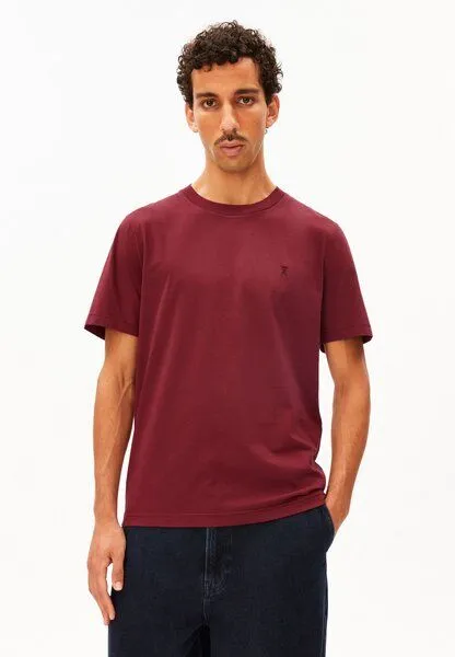 ARMEDANGELS ARMEDANGELS JAAMES Herren T-Shirt aus Bio-Baumwolle, Velvet red, – Produktbild 1 von 3