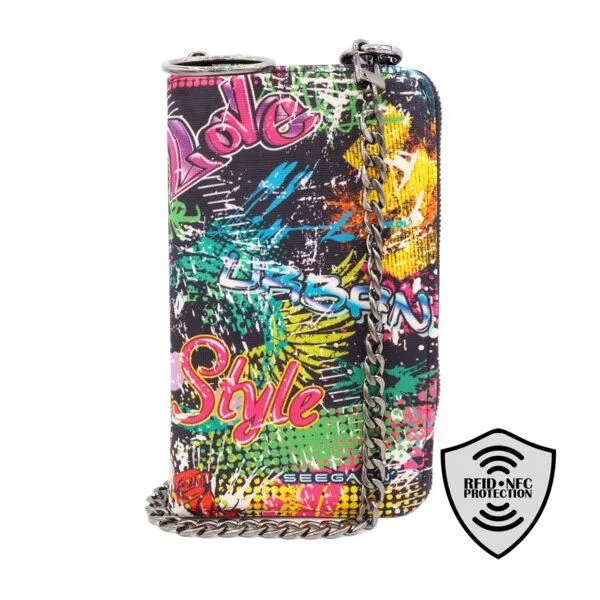 Seegarn Seegarn-Täschle / 2in1 Handy-Tasche und Geldbeutel (MB12), K2 - kette schwarz, – Produktbild 2 von 5