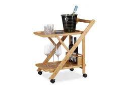 RELAXDAYS RELAXDAYS Küchenwagen Bambus mit 2 Ablagen, (1 St) – Produktbild 1 von 1