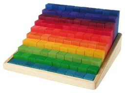Grimms Grimms Stufenzählstäbe aus Lindenholz, 101-teilig, bunt lasiert Maße 22,5 x 22,5 cm, Höhe 11 cm – Produktbild 1 von 1