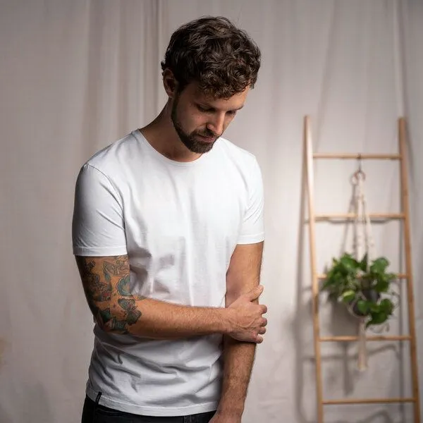 Vresh Clothing Vresh Clothing Vinn - T-Shirt aus Biobaumwolle, Weiss, – Produktbild 1 von 4