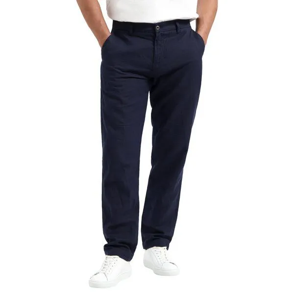 Kuyichi Kuyichi Chino-Hose Darren Leinen Midnight Blue – Produktbild 1 von 4