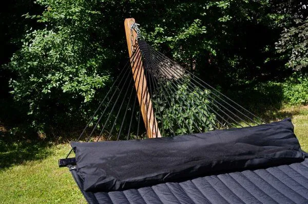 MacaMex MacaMex California Doppel-Stabhängematte gepolstert, wetterfest, Schwarz, – Produktbild 3 von 3