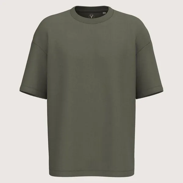 YTWOO YTWOO Oversize T-Shirt French Terry Ultraheavy, Organic khaki, – Produktbild 1 von 3