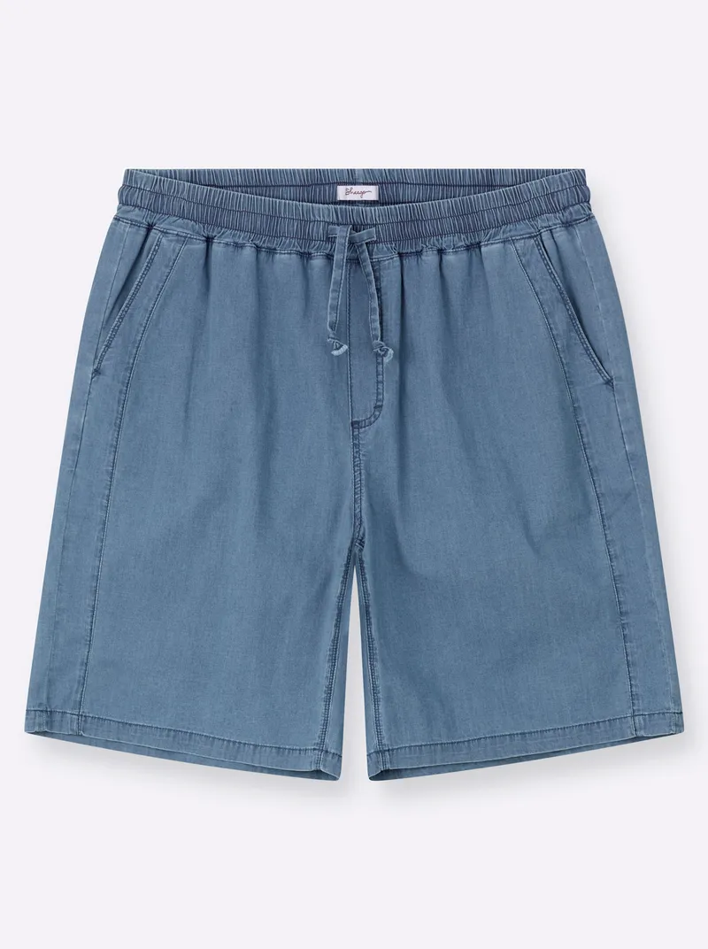 sheego Jeansshort, Blue-bleached, – Produktbild 1 von 2