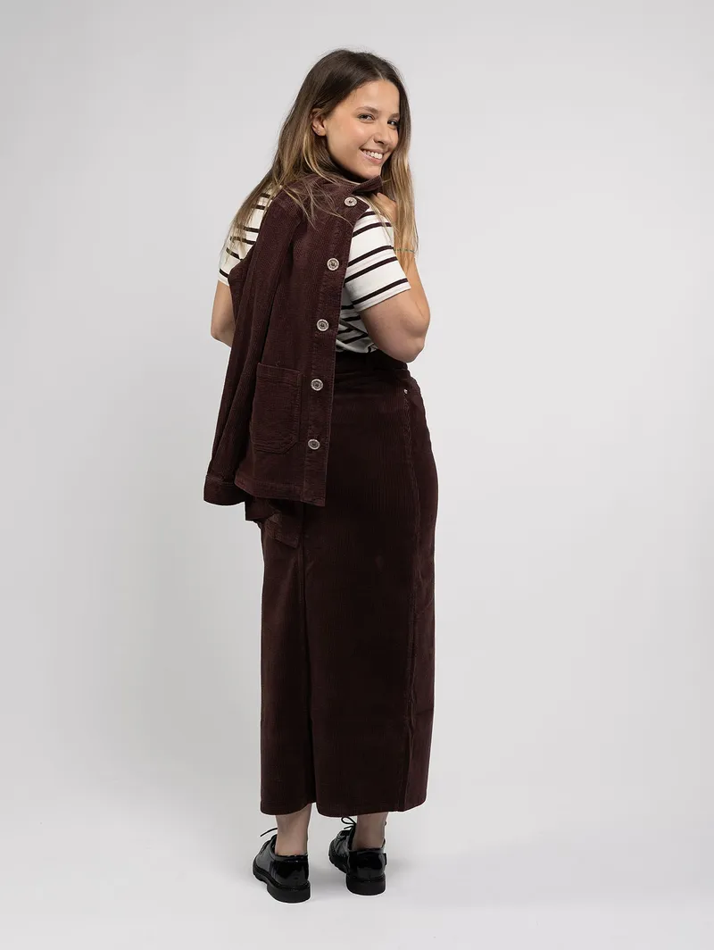 Côtelé Côtelé Damen vegan Rock Frida, Braun, – Produktbild 1 von 2