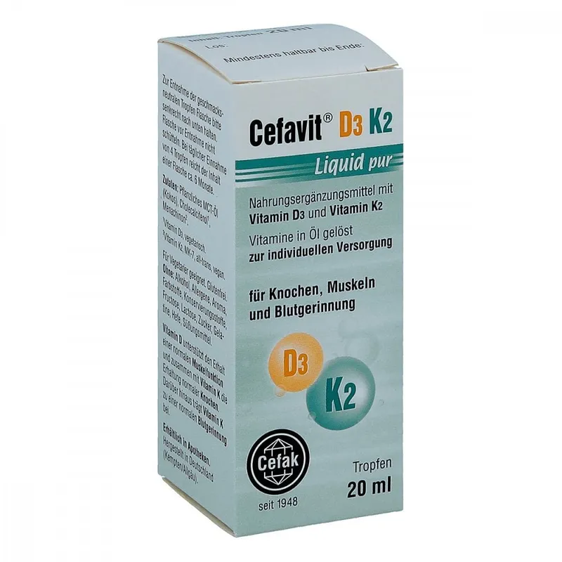 Cefavit Cefavit D3 K2 Liquid pur Tropfen zum Einnehmen – Produktbild 1 von 1