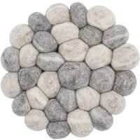 myfelt myfelt Filzkugel Topfuntersetzer (⌀ 20 cm), Steinoptik hell (ernie), – Produktbild 1 von 1