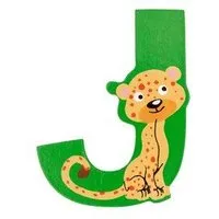El Puente El Puente Holzbuchstabe J "Jaguar" | Fair Trade & Handmade aus Sri Lanka – Produktbild 1 von 1