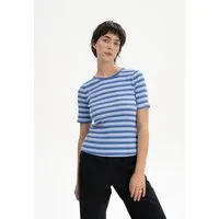 MELA MELA Ripp T-Shirt Style JASLEEN aus 100% Bio-Baumwolle, Blau gestreift, – Produktbild 1 von 1