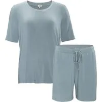 Living Crafts LIVING CRAFTS - Damen Pyjama - Petrol (94% Modal; 6% Elasthan), Nachhaltige Mode, Bio Bekleidung, Petrol, – Produktbild 1 von 2
