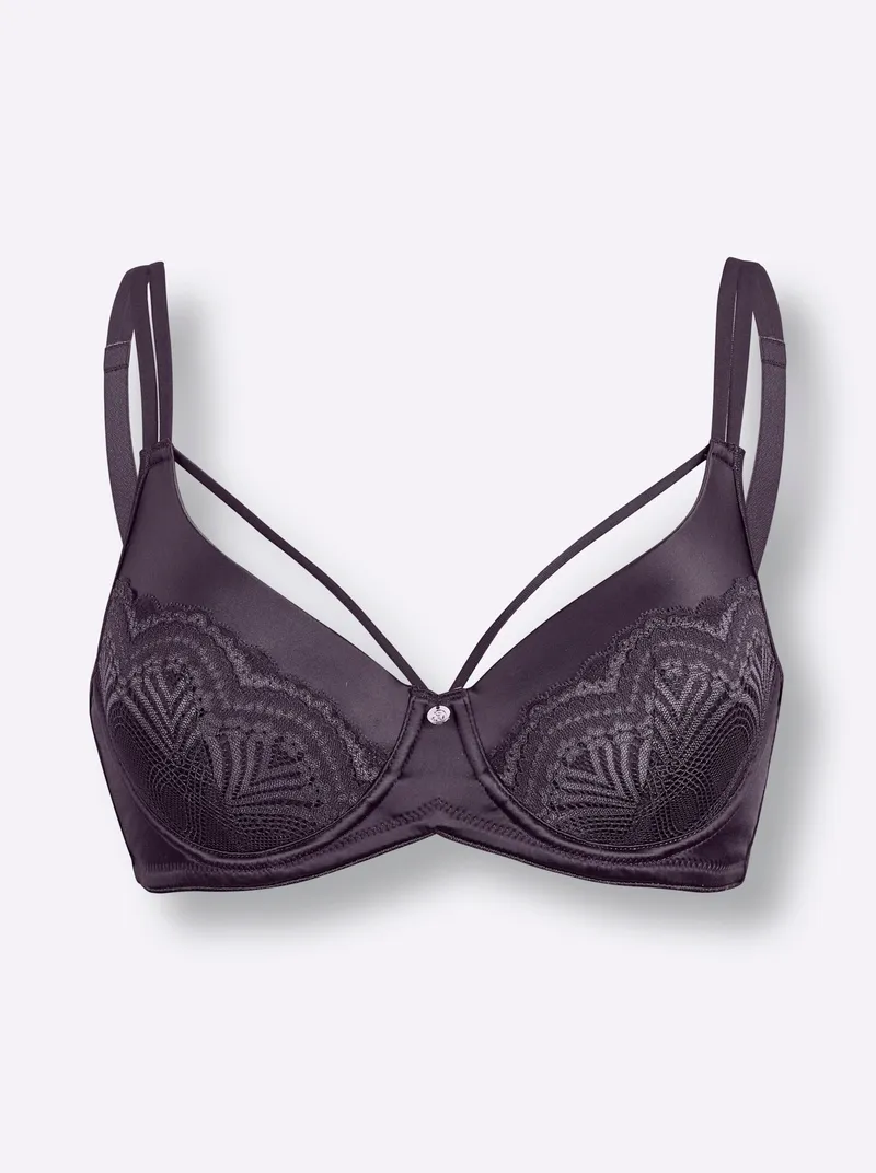 wäschepur Schalen-BH mit Bügel aubergine, Aubergine, – Produktbild 1 von 2