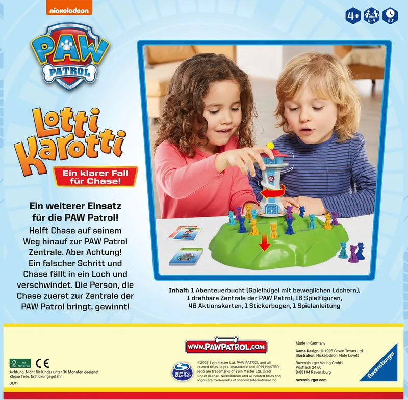 Ravensburger Ravensburger Spiel PAW Patrol, Lotti Karotti, Kinderspiel, Made in Germany, FSC® - schützt Wald - weltweit, Bunt, – Produktbild 1 von 4