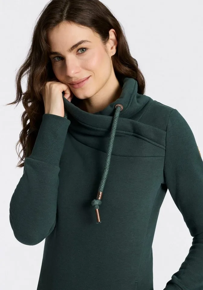 ragwear ragwear Sweatshirt NESKA O seitliche Eingrifftaschen, Grün, – Produktbild 1 von 4