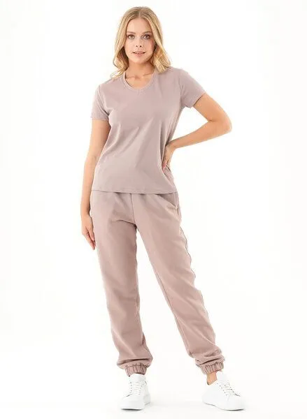 ORGANICATION ORGANICATION ESSENTIALS-PERRIE- Soft Touch Sweathose aus Bio-Baumwolle, Braun(mocha), – Produktbild 2 von 3