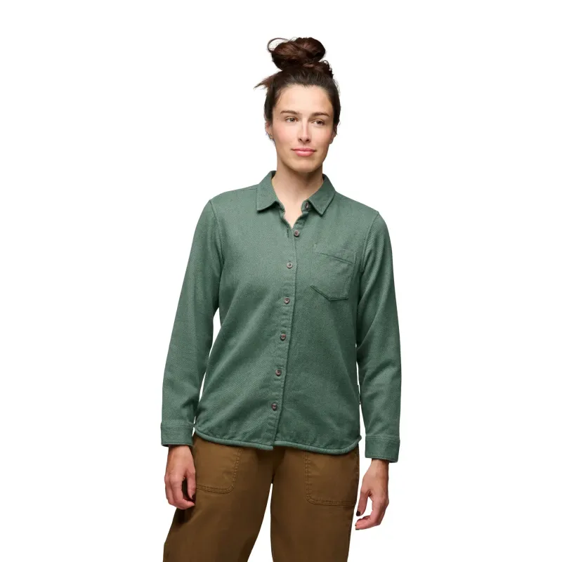 Black Diamond Langarmhemd aus Flanell für Damen Black Diamond Project, Vert, – Produktbild 1 von 1