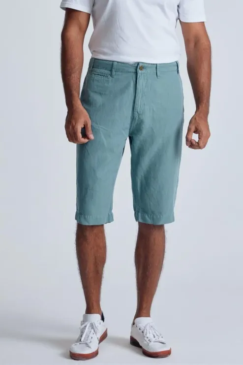 Flax and Loom Flax and Loom Herren vegan Shorts Chino Vogel Retro Blau, Hellblau, – Produktbild 2 von 2